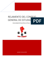Reglamento Del Consejo General de Estudiantes UPRP