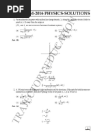 IIT Jam 2016 Physics Solutions