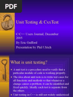 C++ Unit Testing With CxxTest