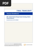 Download Transcript HP CEO Mark Hurd at Morgan Stanley Investor Conference by Hewlett-Packard SN29922229 doc pdf