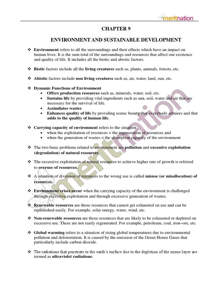 Environment and Sustainable Development Insights | PDF | Sustainability ...