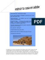 Como Construir Una Casa en Adobe