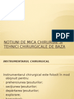 Notiuni de Mica Chirurgie Si Tehnici Chirurgicale I