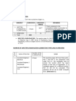 Schema of Exam