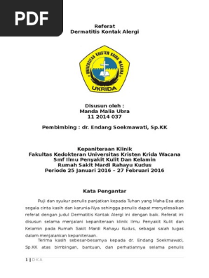 Dermatitis Kontak Alergi Pdf