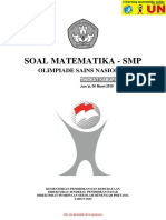 Soal OSN SMP Bidang Matematika Tingkat Kabupaten Tahun 2015 - Sabtu, 07 Maret 2015