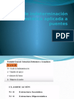 Grado de Indeterminación Estática Aplicada a Puentes