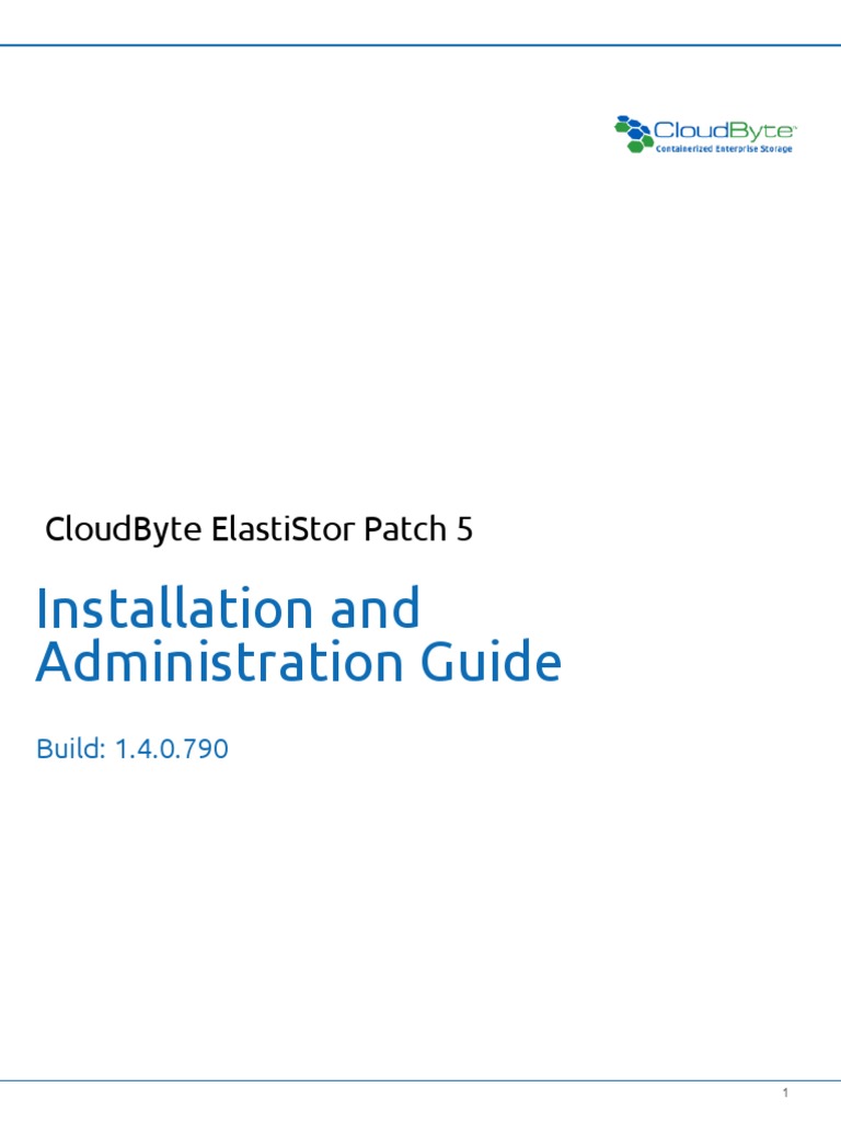 CloudByte ElastiStor Guide | PDF | Active Directory | Booting