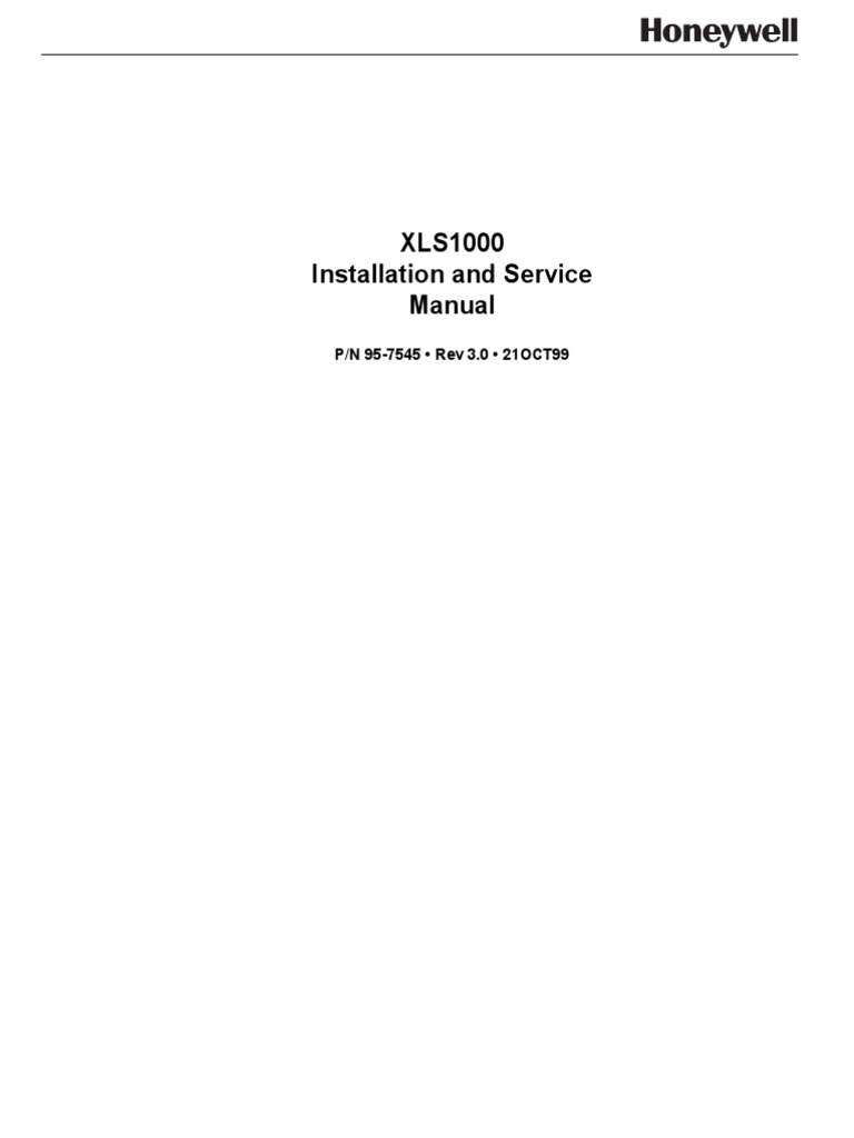 XLS1000 Installation and Service Manual Rev 3.0 PDF