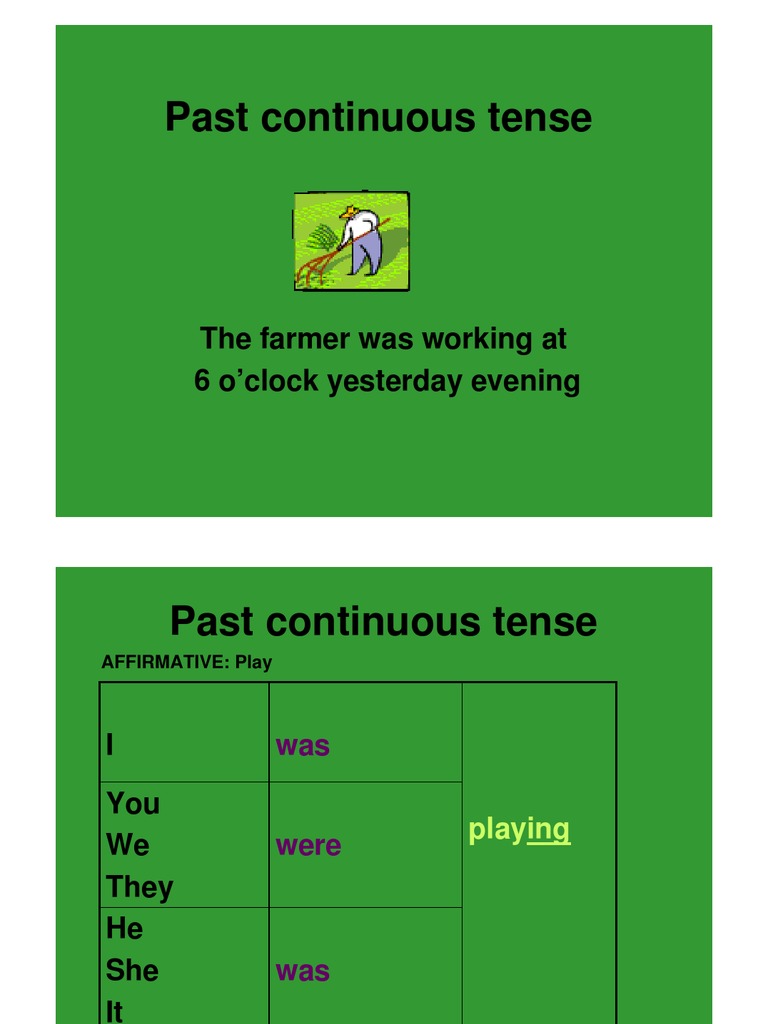 English The Past Continuous Form and Use PDF