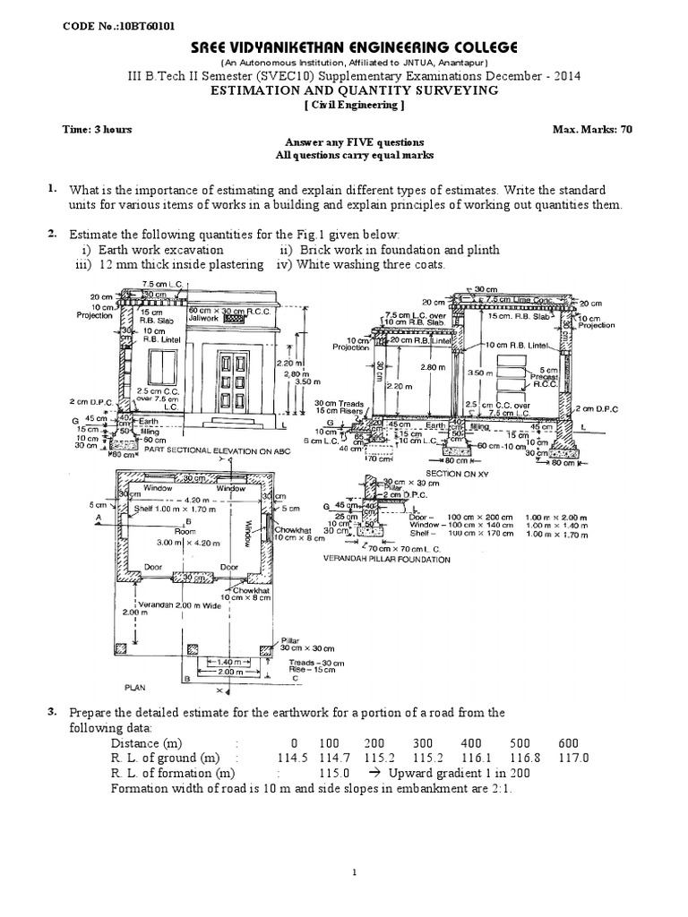 Estimation Techniques in Civil Engineering | PDF | Masonry | Civil ...