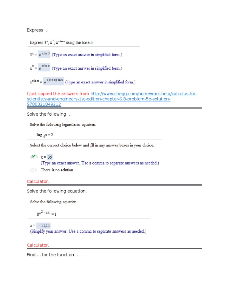 Calc 7.3 | PDF