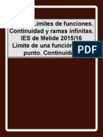 Tema 6. Límites de Funciones. Continuidad y Ramas Infinitas (I) PDF