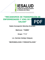 Mecanismos de Transmisión de Enfermedades... Microbiología.