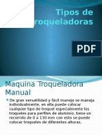 Tipos de Troqueladoras