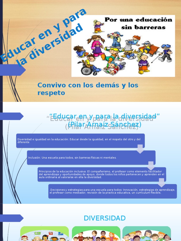 Educar en y para La Diversidad | PDF | Inclusión (Educación) | Cognición