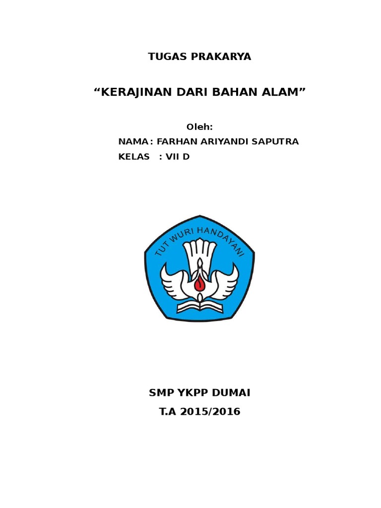 Makalah Prakarya Kerajinan Bahan Alam