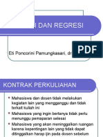 Uji Korelasi Dan Regresi - DR Eti Poncorini Pamungkasari