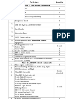 DSP and LabVIEW Equipment List for Embedded Systems Lab