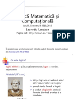 Logica Matematica - Curs1 