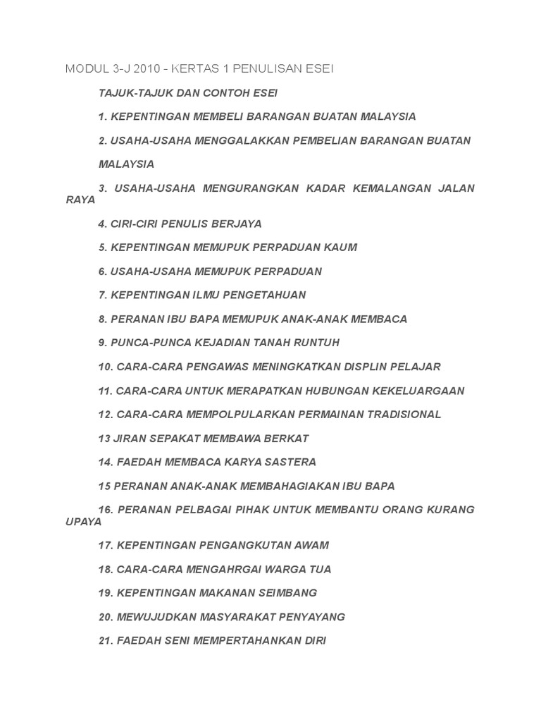 Contoh Karangan Terbaik SPM 2013  PDF