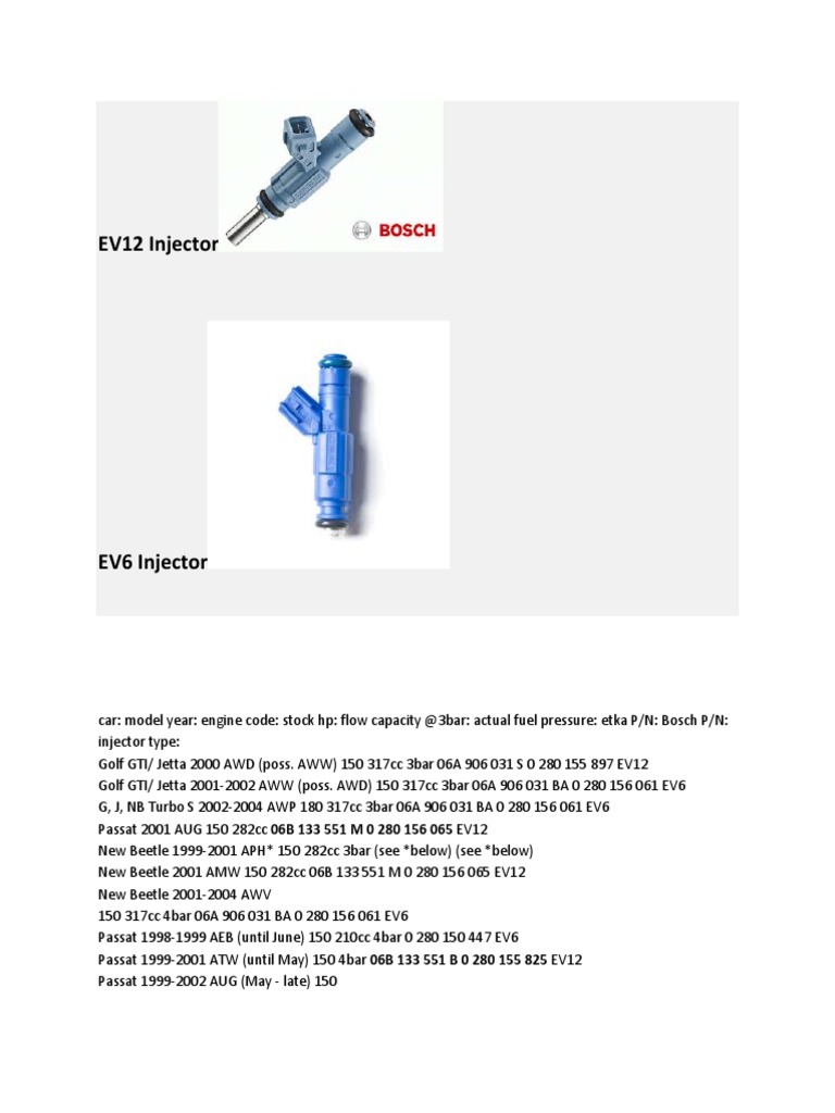 EV12 EV6 Injector Grey Brown