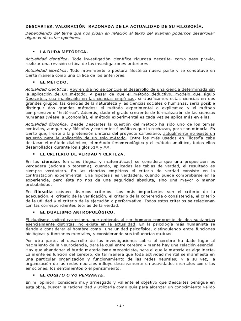 DESCARTES_actualidad de Su Filosofia