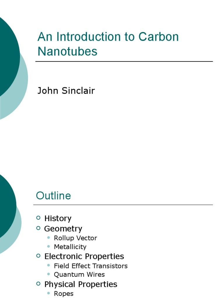 An Introduction To Carbon Nanotubes | PDF | Carbon Nanotube | Field ...