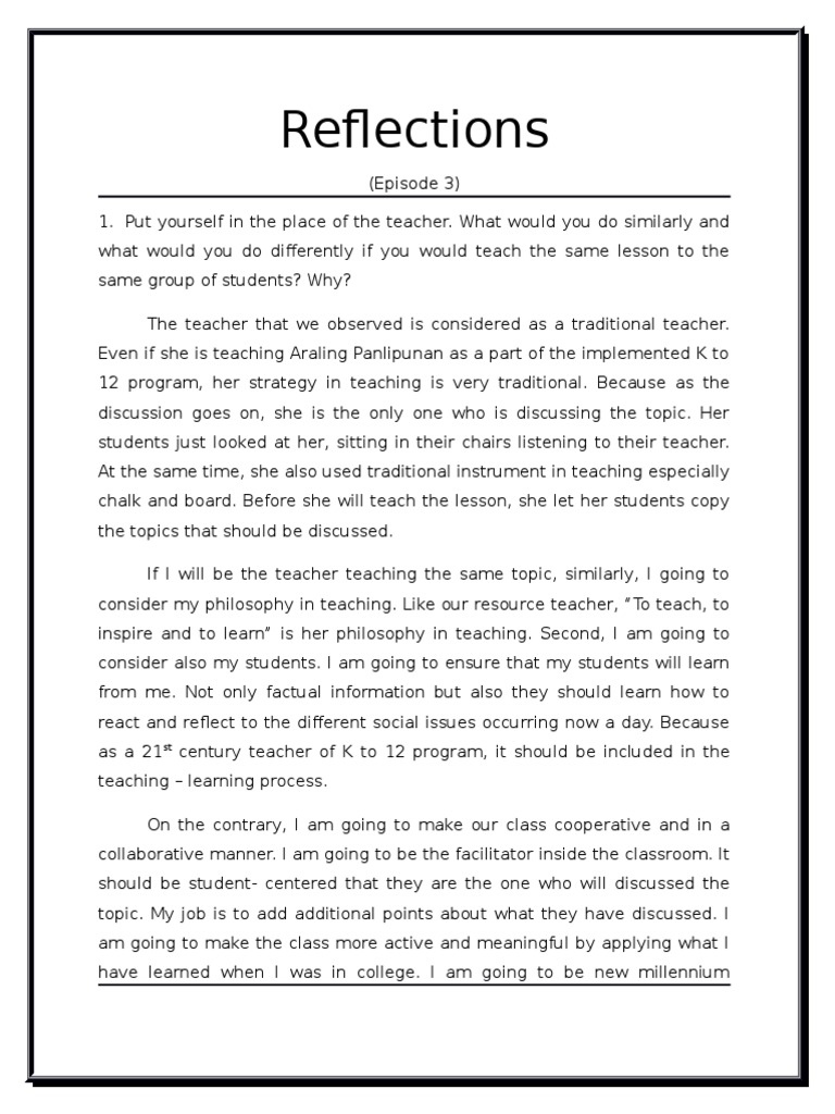Reflection Episode 3 Field Study 3 source