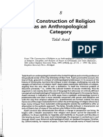 Asad Construction Of Religion as an Anthropological Category