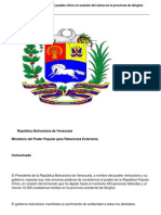 Venezuela Se Solidariza Con El Pueblo Chino en Ocasión Del Sismo en La Provincia de Qinghai