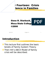 Chapter Fourteen: Crisis and Violence in Families: Gene H. Starbuck, Ph.D. Mesa State College ©2000