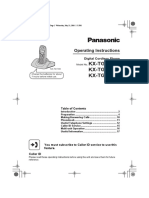 Panasonic KX-TG1100E Manual