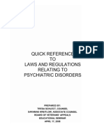 CREW: Department of Veterans Affairs: Regarding PTSD Diagnosis: Quick Referenec To Laws and Regulatinos Relating To Psychiactric Disorders