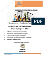 Curso Introductorio 2016 Informatica