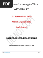 Article # 27 -- US Supreme Court Judge Scalia Death Analysis - ASTROLOGICAL REASONINGS