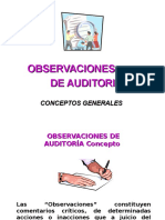 Auditoria - Observaciones
