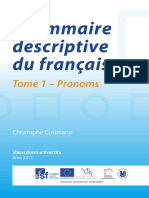 Grammaire Descriptive Du Français. Tome 1, Pronoms