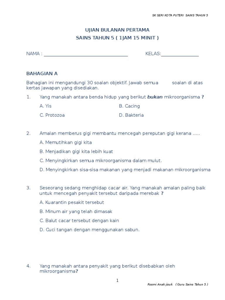 Ujianbulananpertama 130430011559 Phpapp02 Pdf