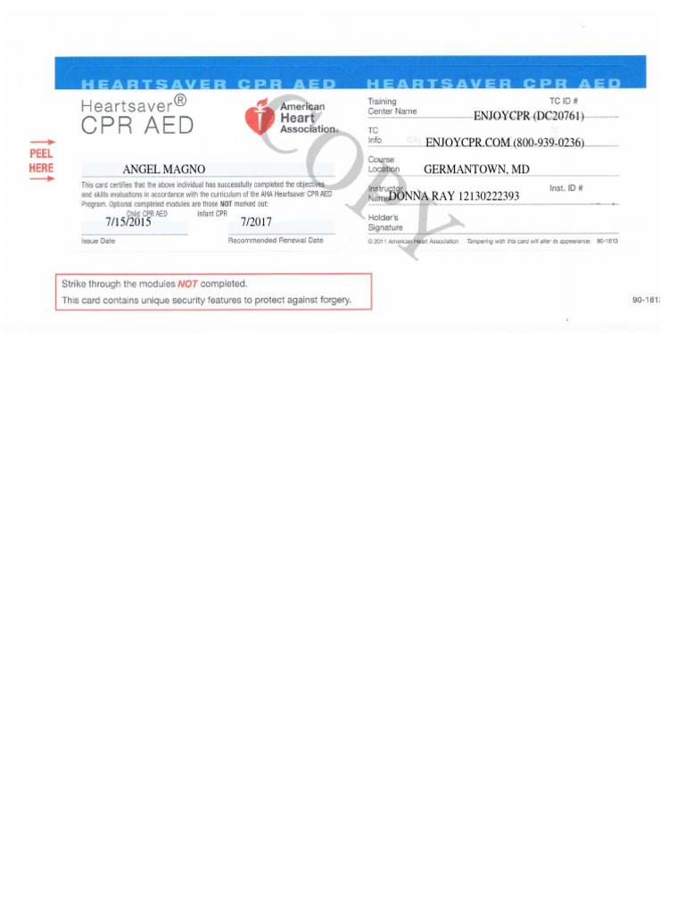 CPR Training Information Document | PDF
