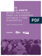 La proposition de Podemos pour un pacte des gauches