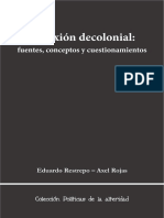 Inflexión Decolonial. Fuentes, Conceptos y Cuestionamientos