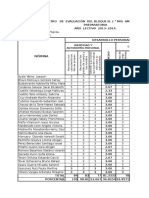 Evaluación Destrezas Bloque Nº1 Mis Amigos y Yo. (Con Decimales) 2013-2014