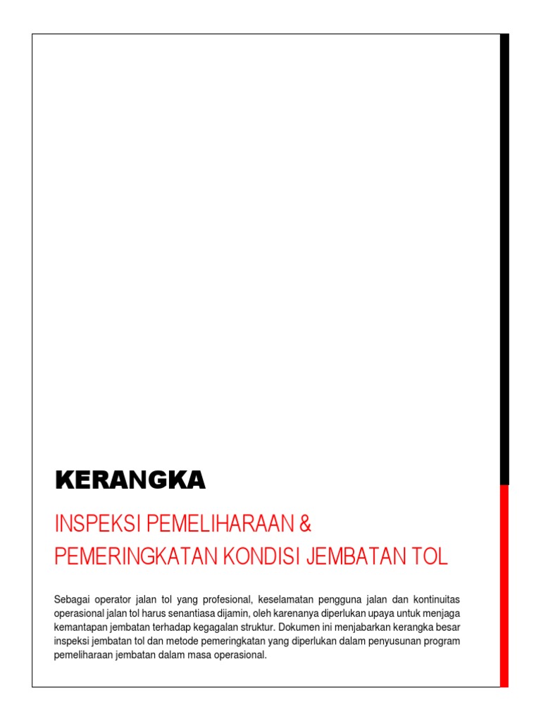 Kerangka Umum Pemeriksaan Jembatan Kerangka Umum Pemeriksaan Jembatan