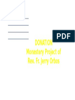 Donation Monastery Project of Rev. Fr. Jerry Orbos: Donor