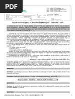 Avaliação Portugues 7º ano