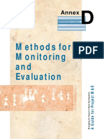 Methods For Monitoring & Evaluation