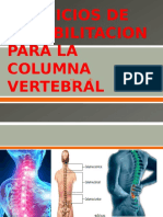 Ejercicios de Rehabilitacion para La Columna Vertebral