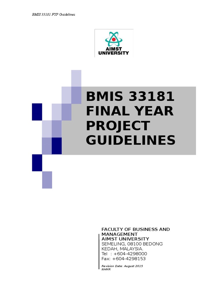 BMIS 33181 Final Year Project Guide | PDF | Typefaces | Software
