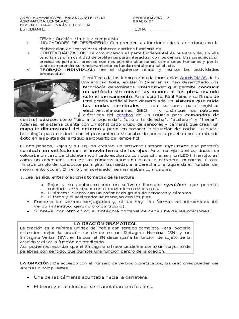 Oraciones Simples y Compuestas para Niños | PDF | Oración (Lingüística ...